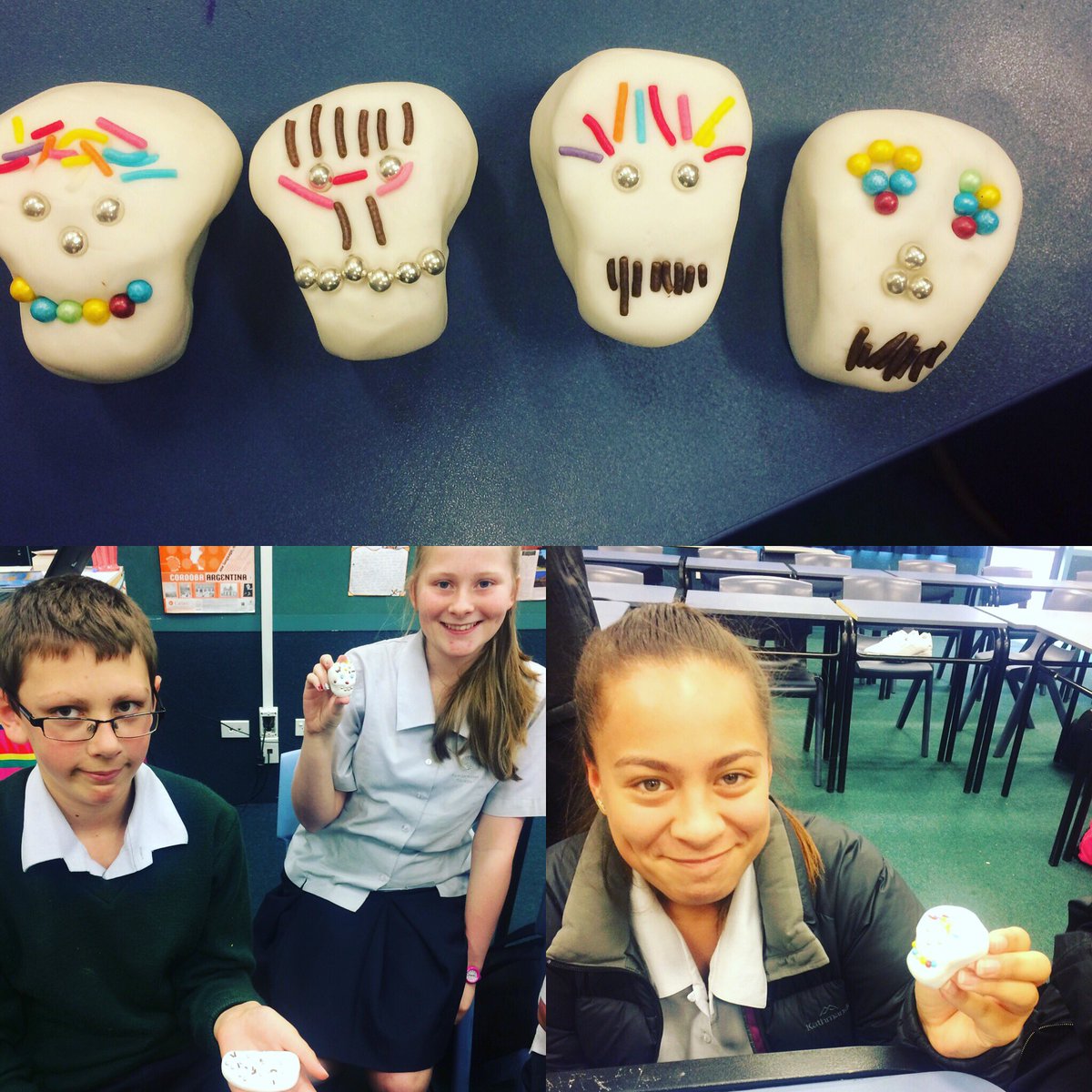 Our awesome Year 9's making some sugar skulls for #Diadelosmuertos 💀 #calaveras #azucar #dayofthedead @pcprincipal