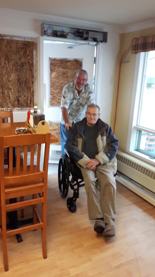 After years of not being able to get into our clubhouse, Allen now visits weekly via our new Wheel Chair Ramp!