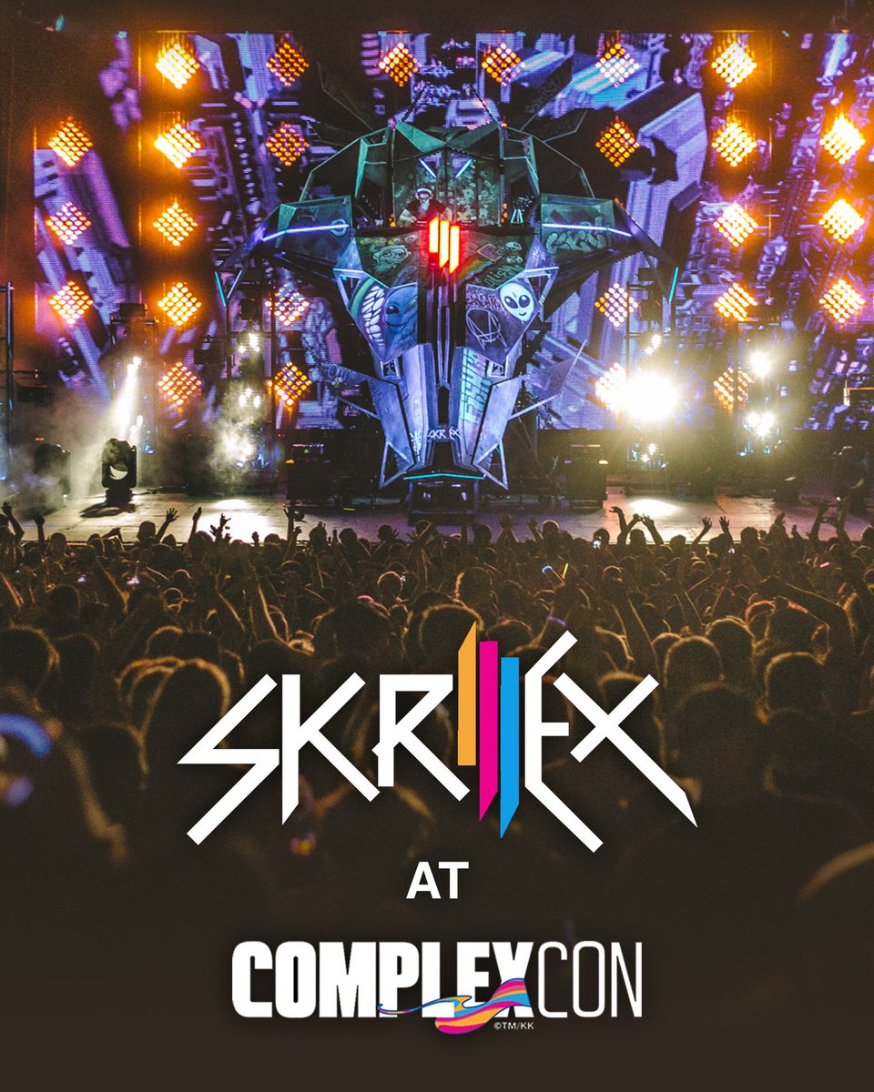 Skrillex's tweet photo. this Saturday @ComplexCon Long Beach SoCal 🚀 tix: https://t.co/xtcz3h75qh https://t.co/hlWup1shap