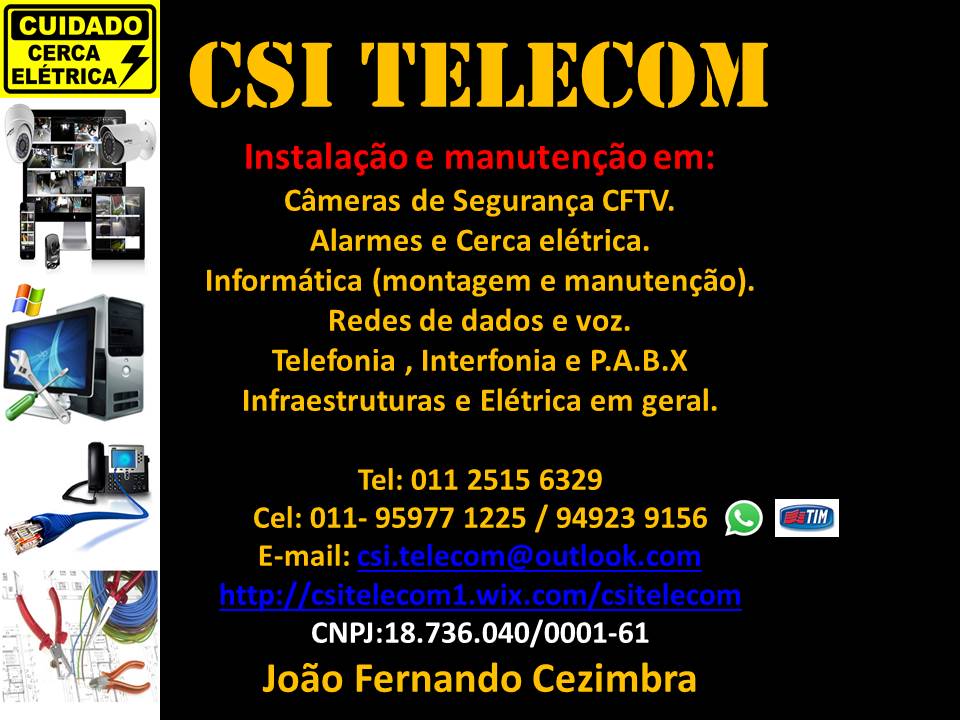 CSITelecombr's tweet image. Sistema de Segurança Inteligente para Condominios, Empresas e Residencias.