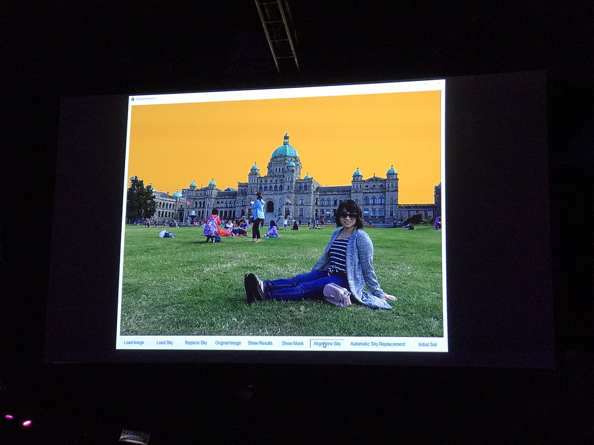taromatsumura's tweet image. #SkyReplace は、写真を解析して、 空の部分を入れ替える。
#AdobeMAX #Sneak