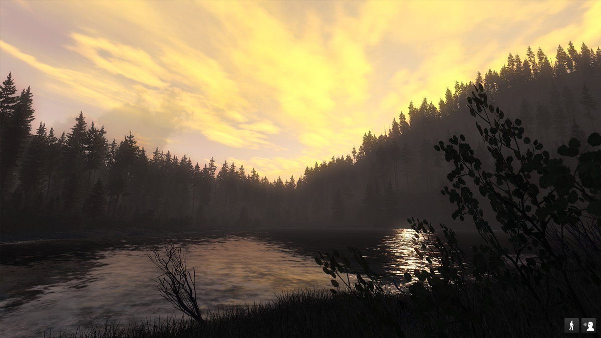 NitaThePoodle's tweet photo. Eerie. :) #theHunterGame #Evening #Night #Forest #Lake #TimbergoldTrails https://t.co/rCOmW620eK