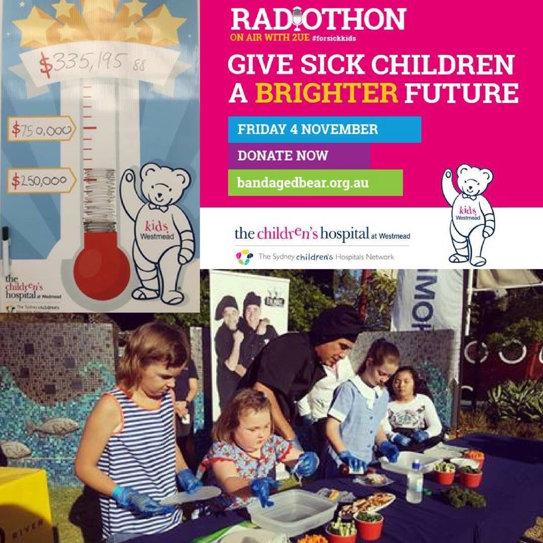 HomeWorldAus's tweet photo. Our flags are up while #TheItalianos cook at @westmeadkids #radiothon2016. To donate 1800 770 122 &amp; @HomeWorldCEO might answer! #forsickkids https://t.co/oEeM2rJYFw