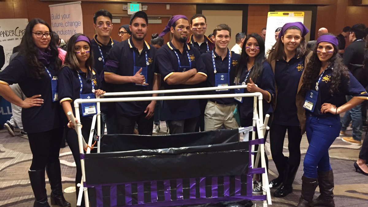 SHPE's tweet photo. .@USNavy's Team Purple presenting their final #XEC2016 project. 👊🏽 #STEM #Engineering #SHPE2016 https://t.co/dLEdCHzgvq