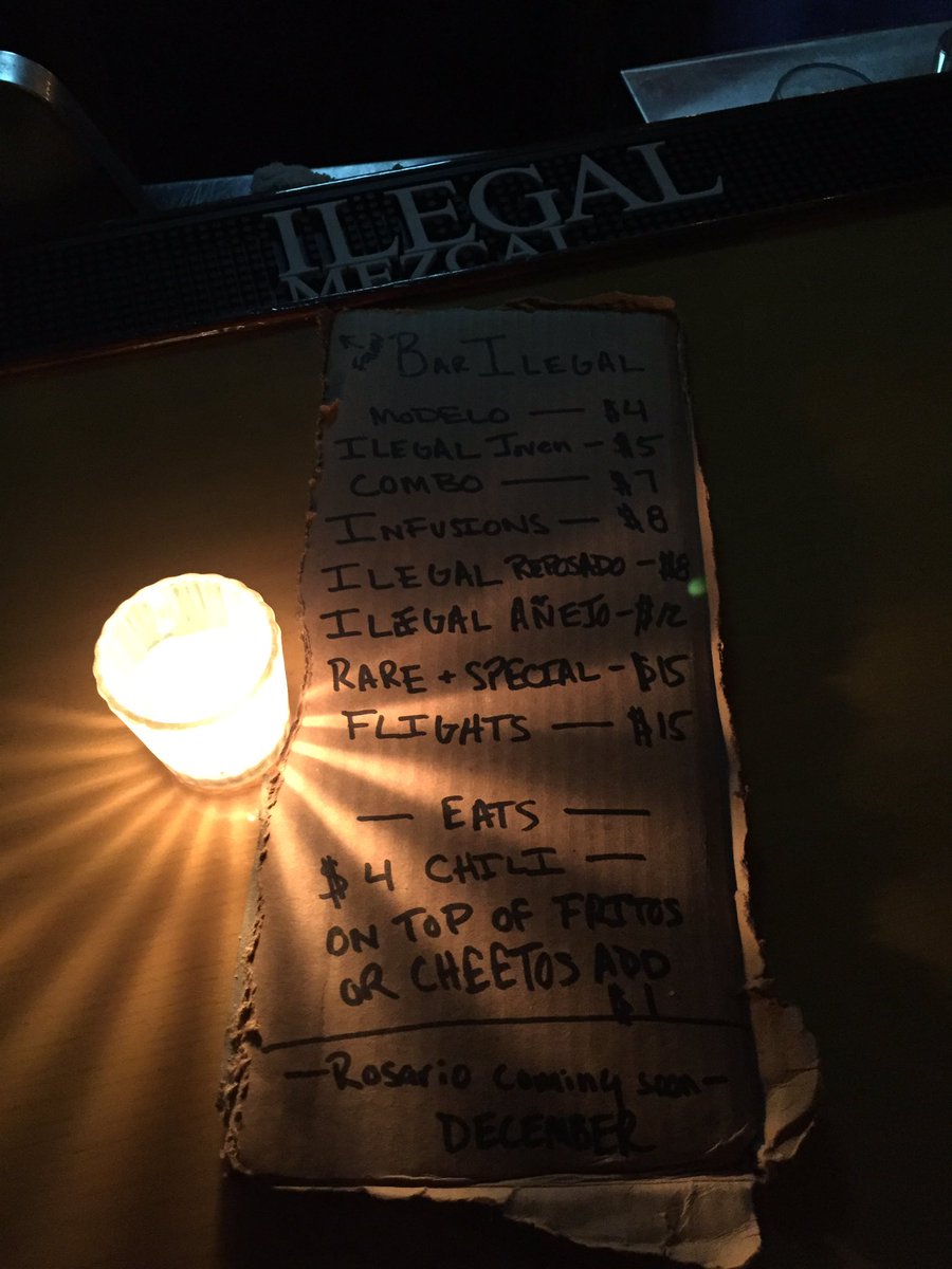 Ilegal Mezcal pop-up. Simplicity at finest.