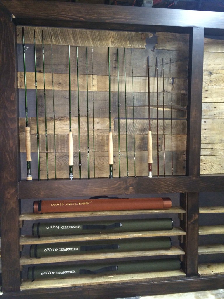 jdeshefy's tweet image. #orvis Custom made fly rod display case for all my Orvis rods and reels.