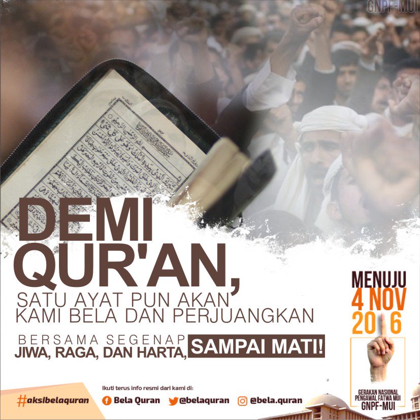 ayu_ice's tweet photo. Pasti kok umat islam yg dilapangan gak akan meninggalkan solat jumat, setelah itu lanjut membela Quran 
 #haribelaquran https://t.co/eLXhC3URID