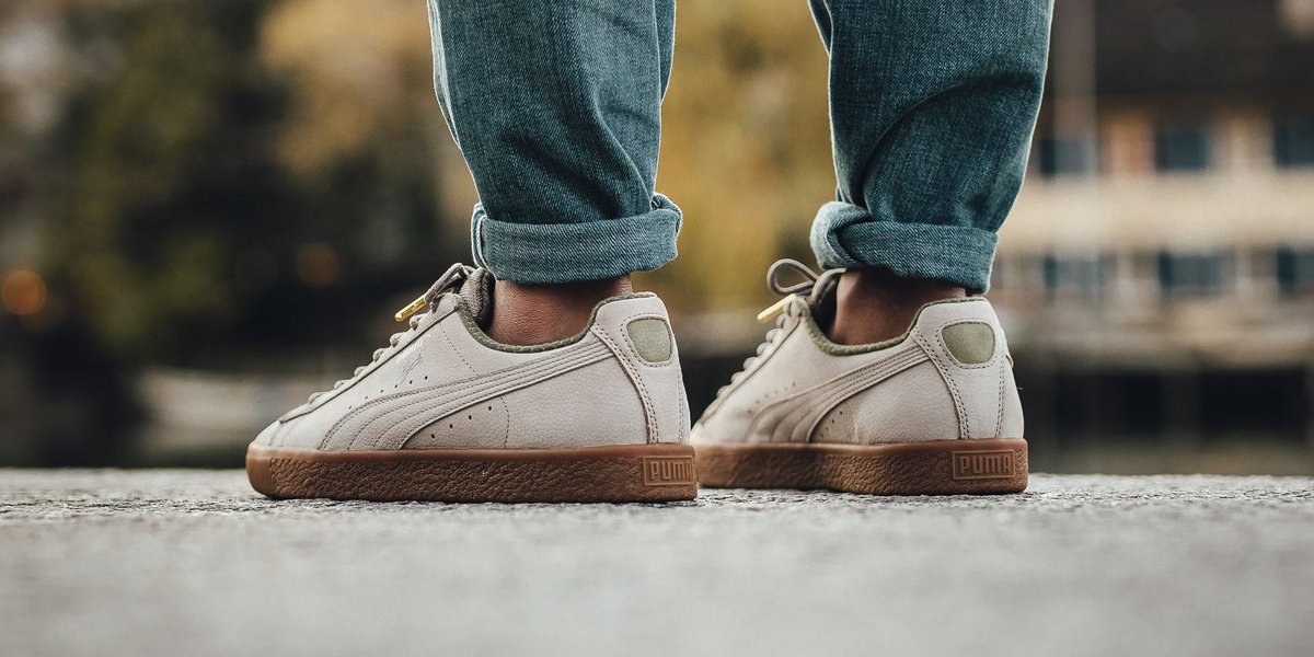 puma clyde winter olive