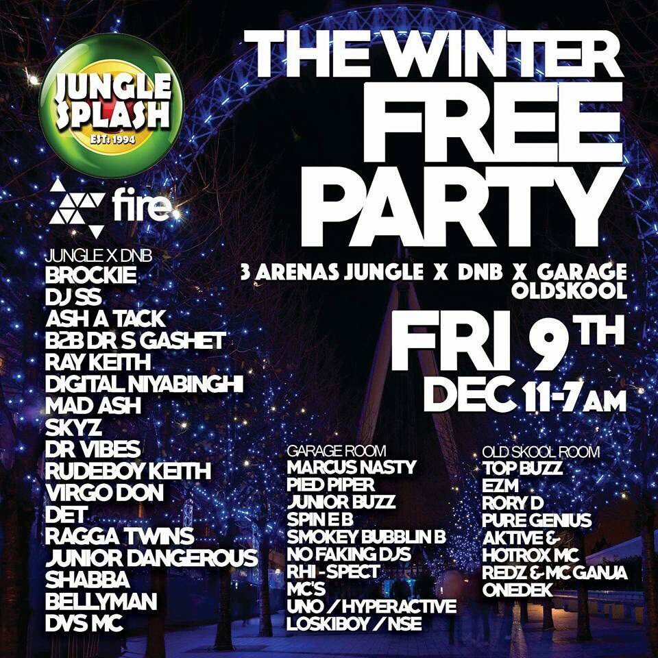 DSUB1's tweet photo. Jungle Splash - Jungle X Garage Free Party @FireVauxhall 9th Dec 
Join the Guest list - https://t.co/8rMaMMas7Z https://t.co/7kn5ZJMEmH