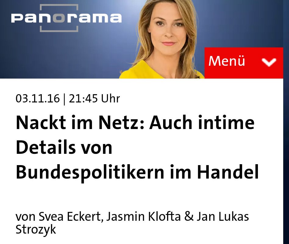 #NacktimNetz betrifft auch Politiker. Großartige Recherche - mit Daten von <a href="/Pluragraph/">Pluragraph</a> &amp; mir daserste.ndr.de/panorama/archi…