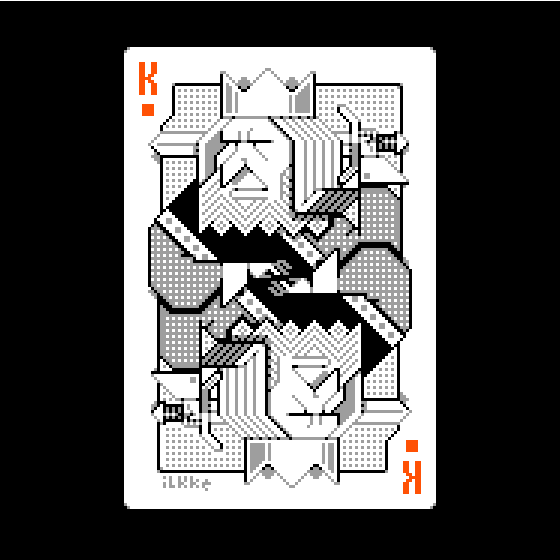 Mr_Pixelor's tweet photo. #pixel #pixelart RT @iLkKke: A #playing_card for @Pixel_Dailies 

#pixelart #pixel_dailies https://t.co/axwuT1cI1K