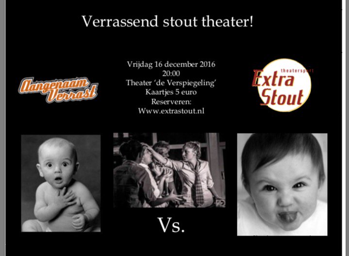 Vrijdag 16 december is het alweer zover. De tweede wedstrijd van het seizoen en deze keer gaan we de strijd aan tegen Aangenaam Verrast!
