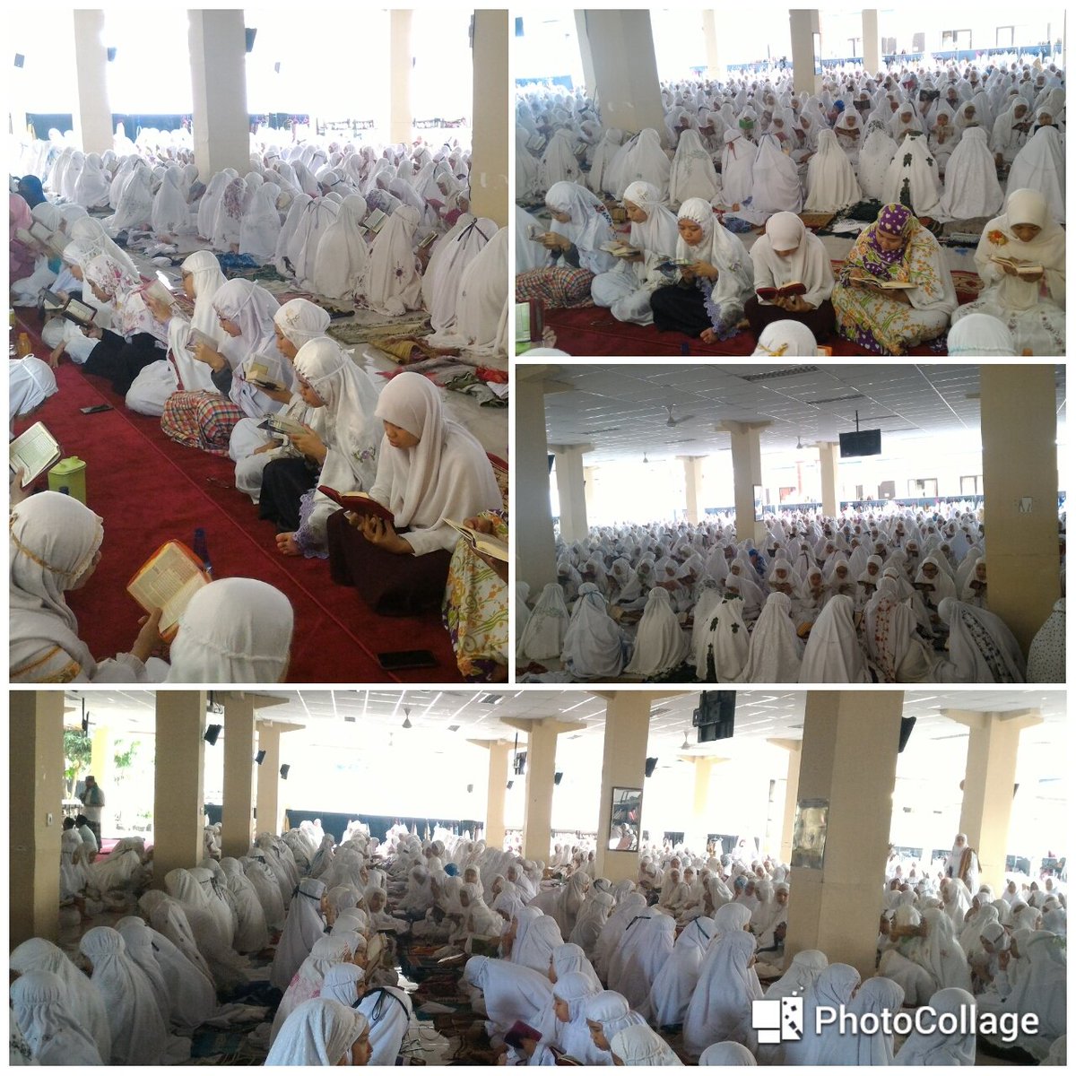 Suasana khataman Qur'an yang dilaksanakan oleh seluruh santriwati daQu putri Cikarang
#Doabersama
#untukNegeri