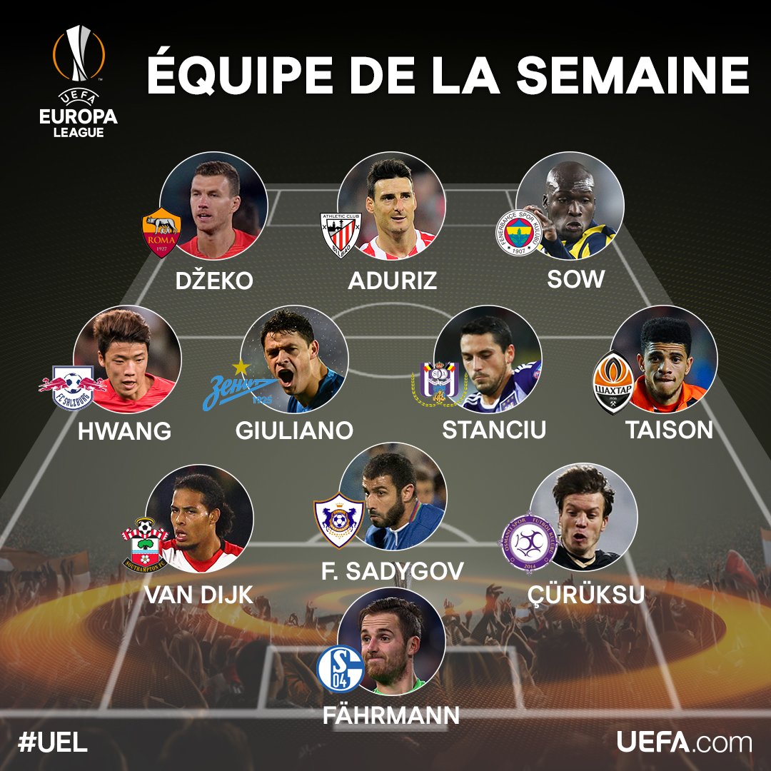 UEFAcom_fr's tweet photo. #EuropaLeague, l'équipe de la semaine...
Pourrait-elle faire le poids en #LdC? https://t.co/wb5XPjxivH