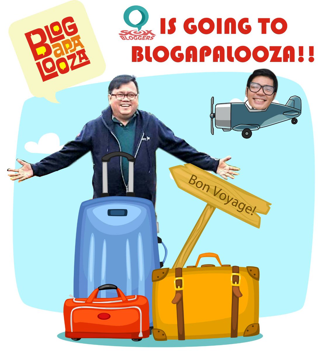 avelmanansala's tweet photo. With TakawTravels' @frajamir, representing the @SoxBloggers at the @Blogapalooza this weekend! #Blogapalooza #SoxBloggers #MindanaosFunnest https://t.co/kD8hwPmzK9