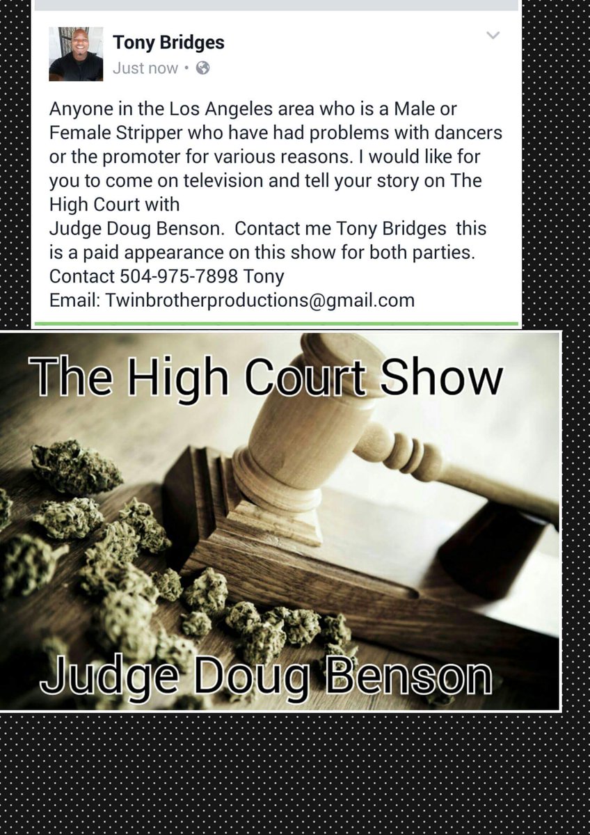 TonyBridges22's tweet photo. Anyone in Los Angeles that has a story dealing with Promoters and Dancers Male or Female. 
Contact me Tony Bridges https://t.co/3AonMtiCqo