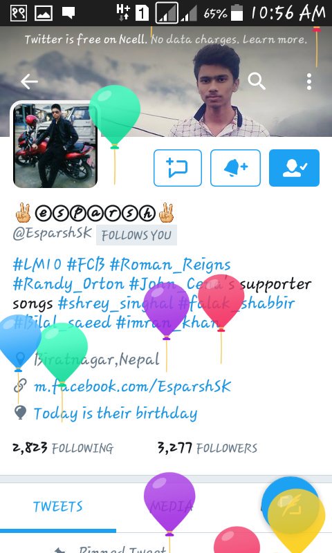 <a href="/EsparshSK/">Dr. Sparsh Singh</a> happy birthday to you bhai🌹🌹😍
hope your birthday is just the beginning of a year full of happiness 🌹🌹🎁🎁🎁🎁🎁😍😍