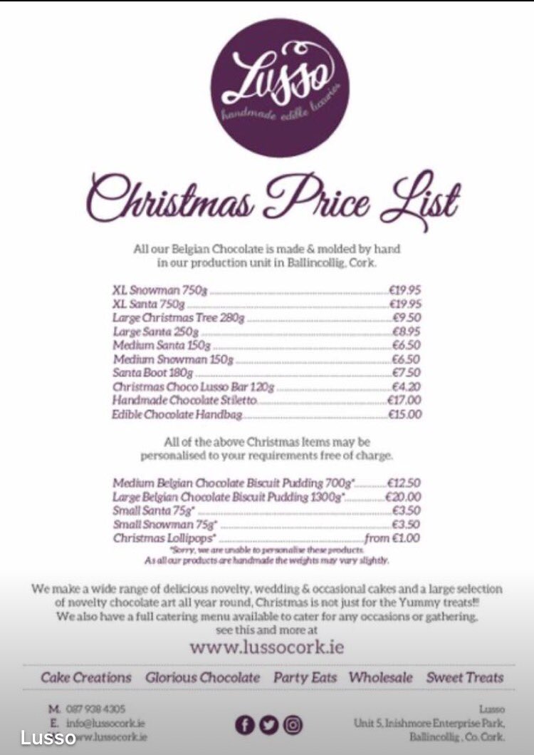 lussohandmade's tweet photo. The countdown has begun.. Hohoho !! #lusso #Christmas #happyordering #Cork #chocolate https://t.co/sUfqz57Wdk