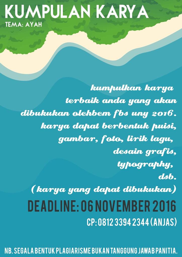 Yukk teman2 FBS segera kumpulkan karya kalian!