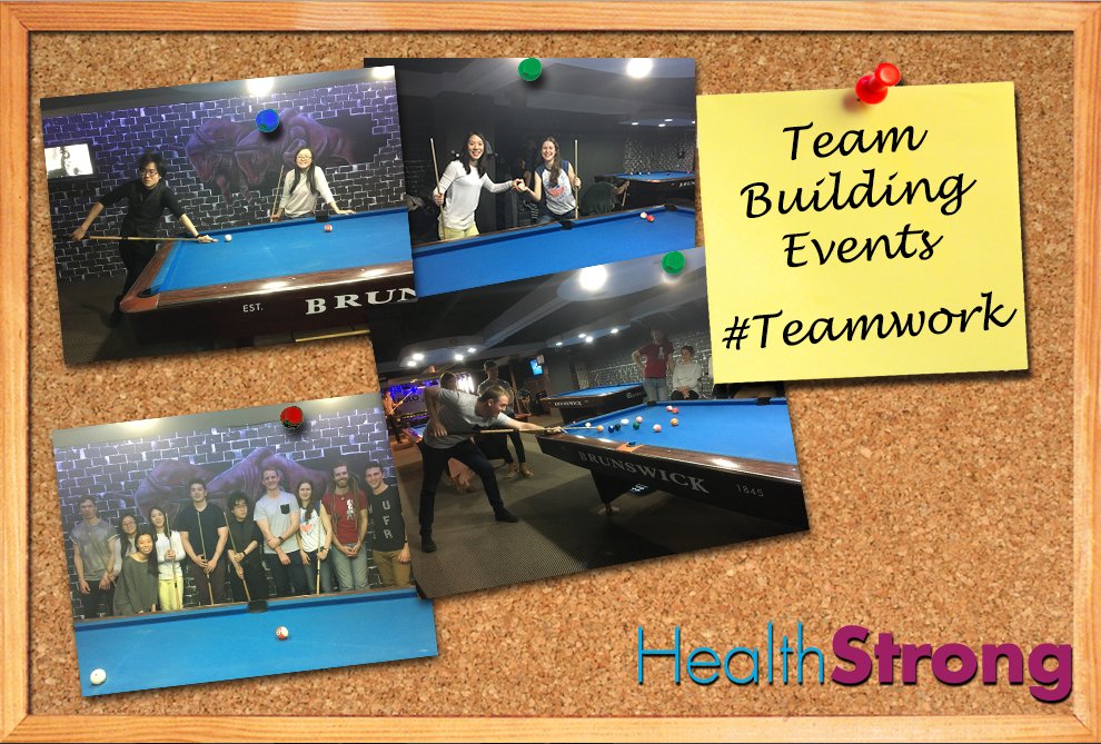 HealthStrongAHS's tweet photo. After a week of hard work it can be nice to unwind together and find new ways to bond.

#teamwork #ilovemyjob #wearehealthstrong https://t.co/feTlU3vFD6