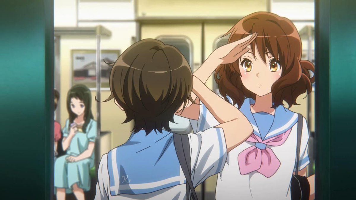 can i start doing this with people when we say bye on the train? #hibikeuphonium