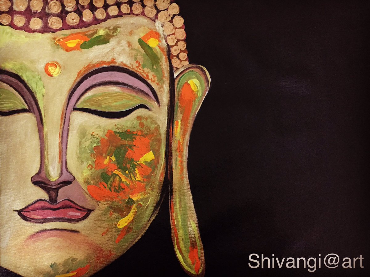 intellectshivi's tweet photo. My new #artwork #buddhapainting ..l#acrylics #canvaspainting #canvasart #artlove #artist #sketchforyou #sketch4you #shivangisharmaart https://t.co/cqdFbIJM8Q
