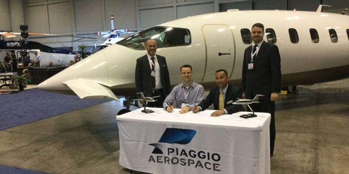 #piaggioaerospace signs contract for the sale of 5 Avanti EVO in the United States <a href="/flyWCAS/">WCAS</a> #NBAA16  #bizav #avgeek  bit.ly/2fKg60T