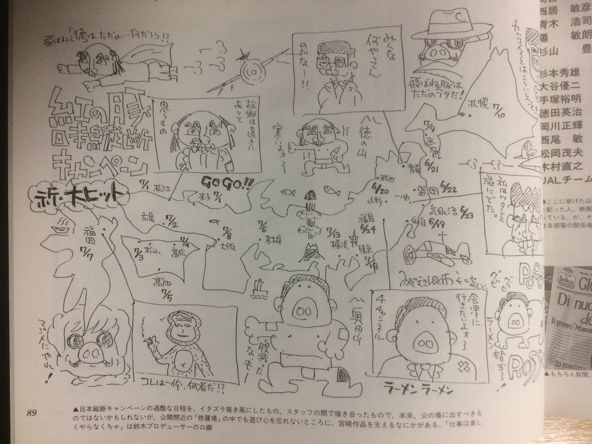 キャッスル 来週地上波初登場の ギブリーズ Episode2 に登場するキャラクターは鈴木敏夫プロデューサーが描いた落書きが原案 紅の豚 制作中には既に奥田誠治さんをモデルにした奥ちゃん 徳山雅也さんをモデルにした徳さんなどが存在していました 紅