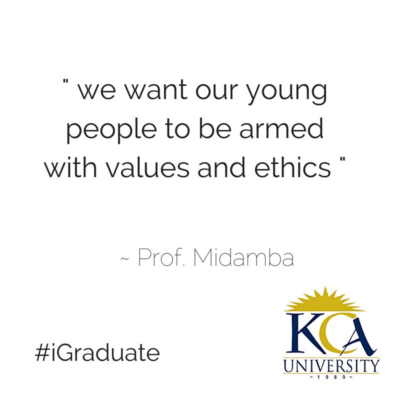 kcauniversity's tweet photo. we want to arm our young people with values #iGraduate https://t.co/qFRLwvE5wx