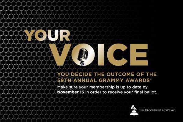 REMINDER: Join/renew your Recording Academy membership by 11/15 to be eligible to receive the final ballot! grmypro.co/2eZaLCG