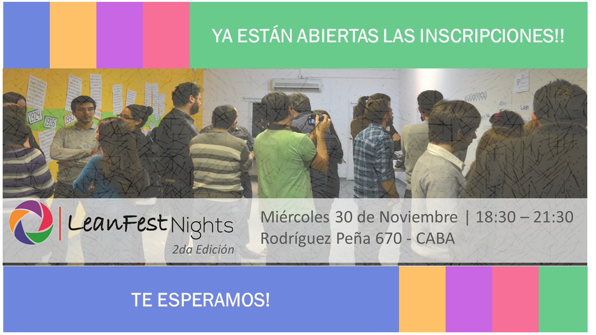 leanfestnights's tweet photo. INSCRIBITE! Que estas esperando?
Te invitamos a vivir un evento con Espíritu #Lean
No te lo podes perder!
https://t.co/ij97230ODk https://t.co/rcqWniWgsA
