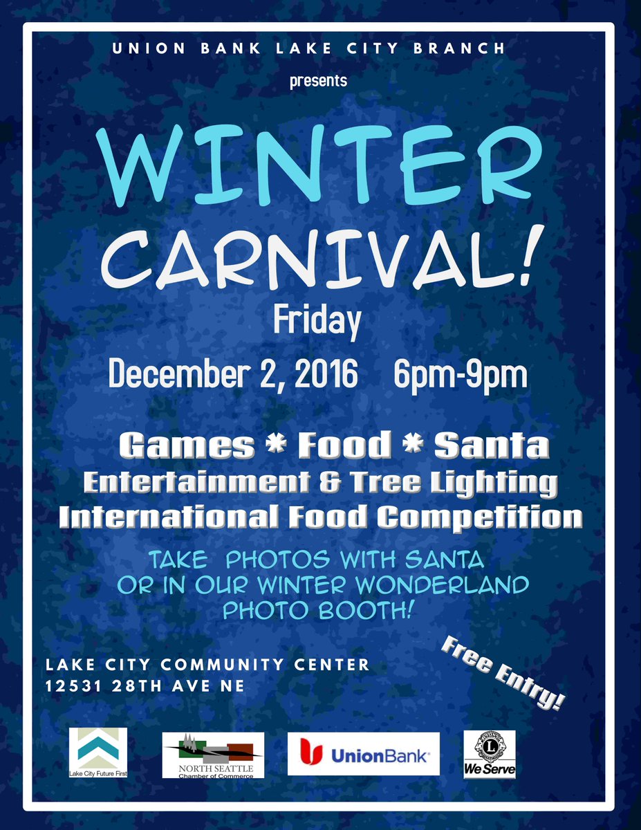 NSCC98125's tweet photo. Winter Carnival is coming up December 2. Join us! https://t.co/mLHue0MMIR