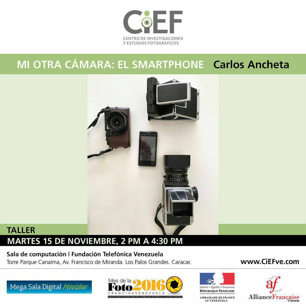 No te puedes perder "Mi otra cámara: el smartphone" este martes 15 nov ow.ly/pU8Q305VmiZ @afvenezuela <a href="/Movistar/">Movistar</a> #mesdelafotografia