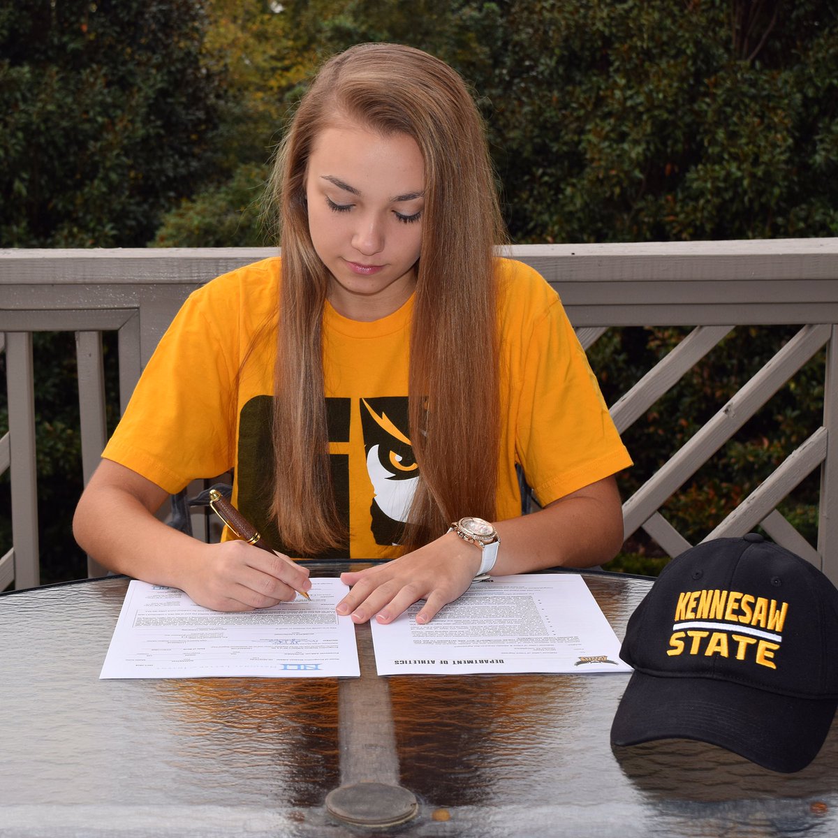 NGgirlsLax's tweet photo. Congrats to senior goalie Samantha Gladstein on signing her #NLI today to play at @KSUOwlsLAX https://t.co/Ijp2TSAQwc