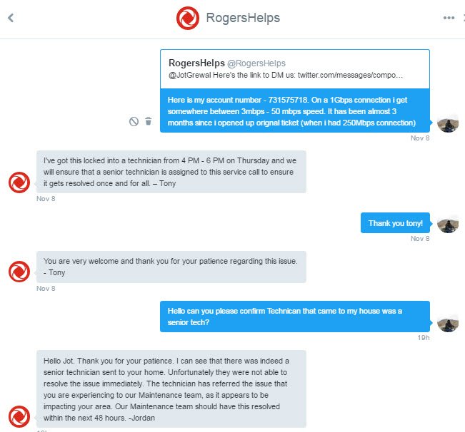 JotGrewal's tweet photo. @RogersHelps Rogers support at its best #worstcustomerservice #rogers #rogersproblems #ignite #igniteinternet #customerservice https://t.co/ZRZtkBFtLg