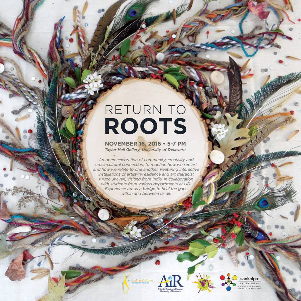 Looking forward to seeing artist Krupa Jhaveri's performance Nov16, 5-7 pm @ UD Taylor Hall Gallery