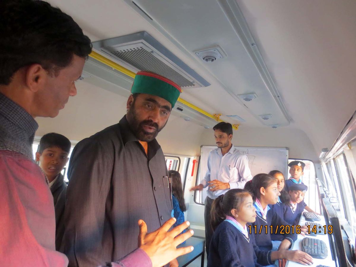 AasraaTrust's tweet photo. #NationalEducationDay celebrated #EducationMinisterUttarrakhand Naithani, interacting wth NIOS students in #MobileComputerLab #changemakers https://t.co/ucjgQroQaP