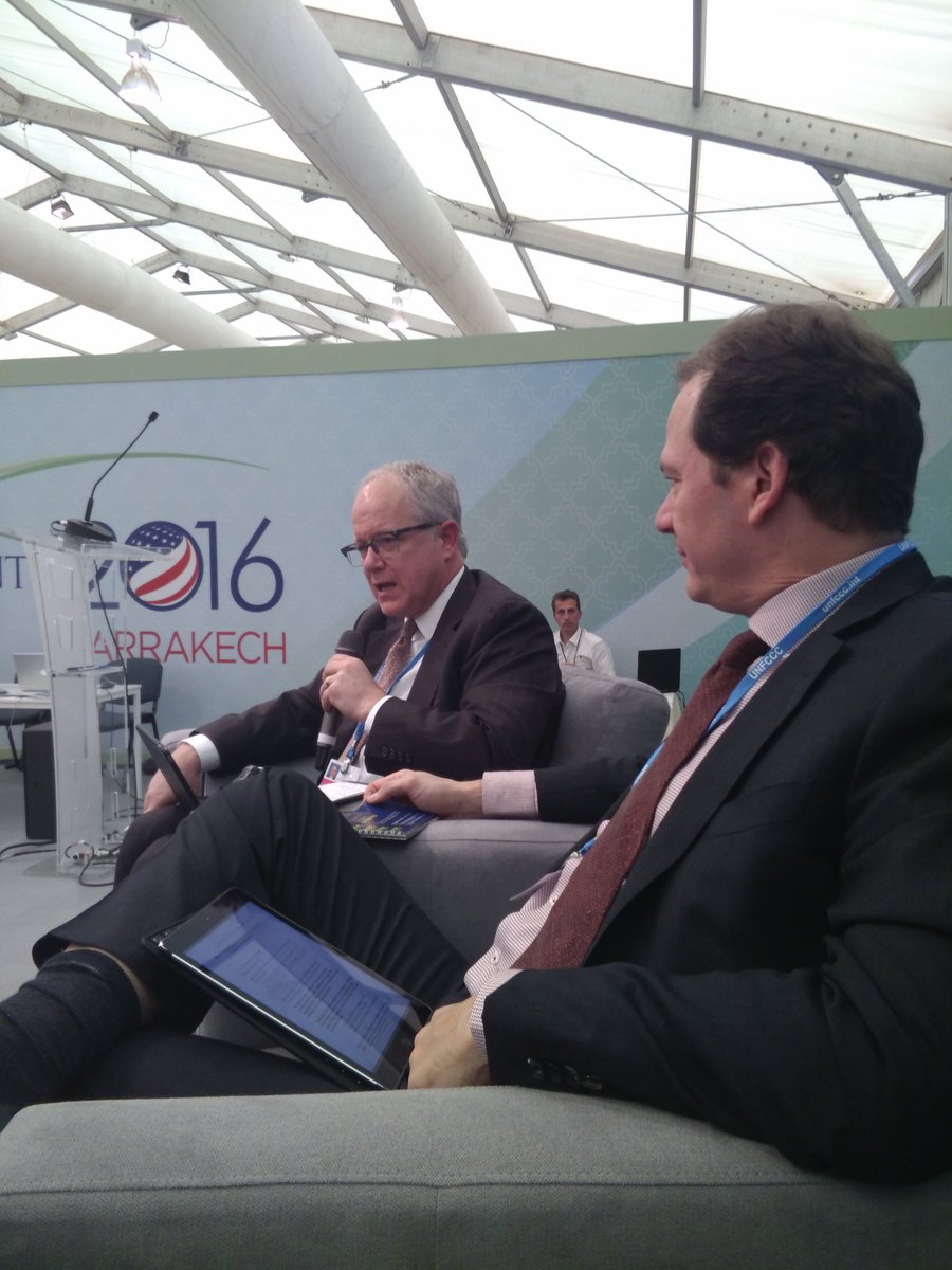 SteveGSawyer's tweet photo. Revolution Now event #USCenter @COP22 @GWECGlobalWind @Philips @JCI_BE with US DOE https://t.co/iwRw2bN839