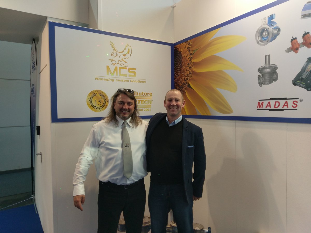 GenCPower's tweet image. Our Director James Thompson visits Key Energy in Rimini, Italy with Owner Fabio Alberto Masi of MCS has been a Motortech partner for 15 yrs