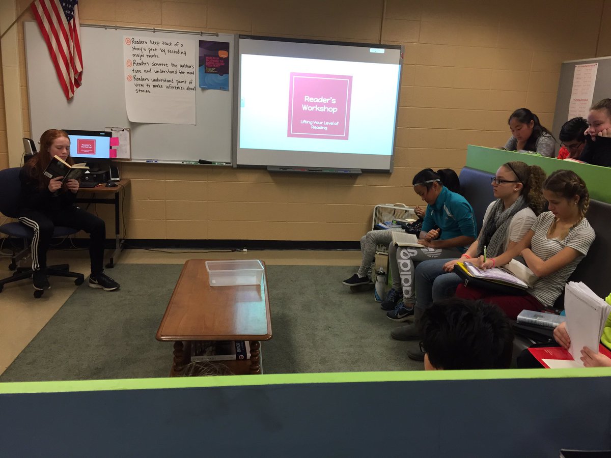 AndreaEFischer's tweet image. Kayla leading our class in our read aloud @WHMS_SDE #7ELA #touchingspiritbear