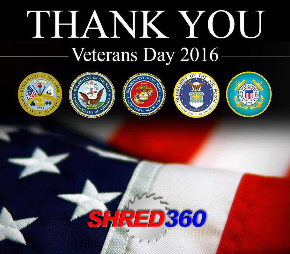 Shred360's tweet photo. THANK YOU -- THANK YOU -- THANK YOU VETERANS! https://t.co/UIUBWIuxFh