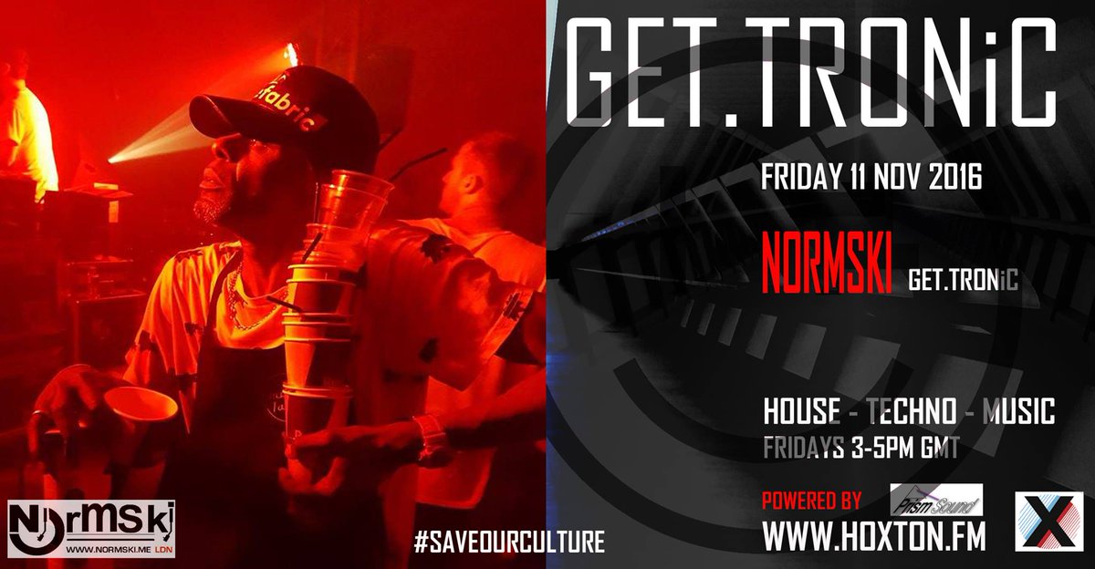 mistaNormski's tweet photo. Live on 3-5PM Today @Hoxton_FM @get_tronic show @chewofficial listen via https://t.co/XVfqHwPJ1S #saveourculture #messageinmusic #gettronic https://t.co/cxQDpTmbNs