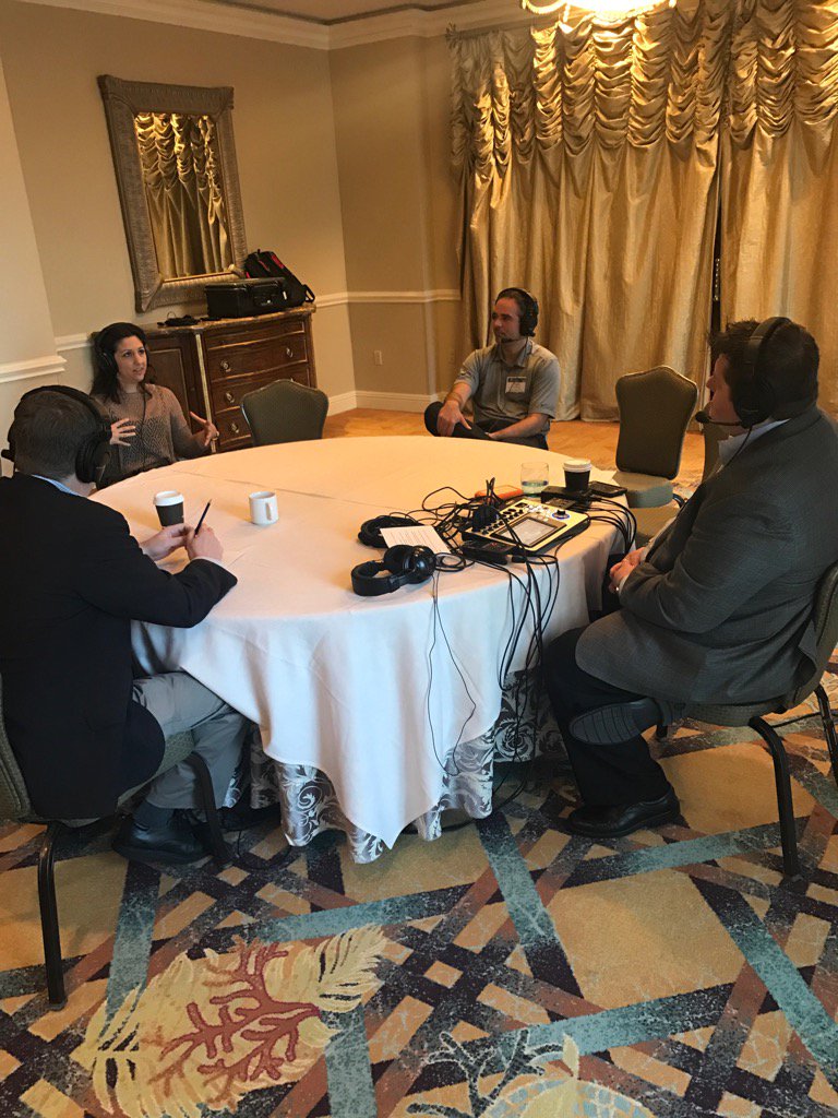 stevegreenblatt's tweet photo. AVNation AV Week podcast recording #AVEC2016 with @GinaSans @BGrimesDC @PisanoFrank #atweeps https://t.co/a8nGK6QeIR