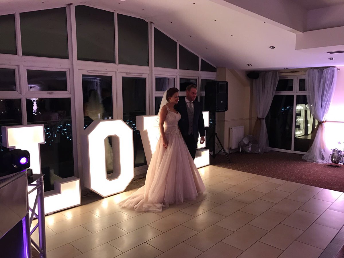 Funkboxweddings's tweet photo. What a lovely picture of Mr &amp; Mrs Cork #newyweds #lightletters #djs #firstdance #essex #london https://t.co/fcajsNmSqT