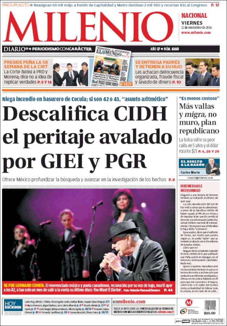 RadioConexionV's tweet photo. Las portadas de hoy: el efecto @realDonaldTrump en las economías y desplome del peso
#BuenViernes 
#TeHagoElParoSi
#FelizFinde https://t.co/nUObkNTKUK