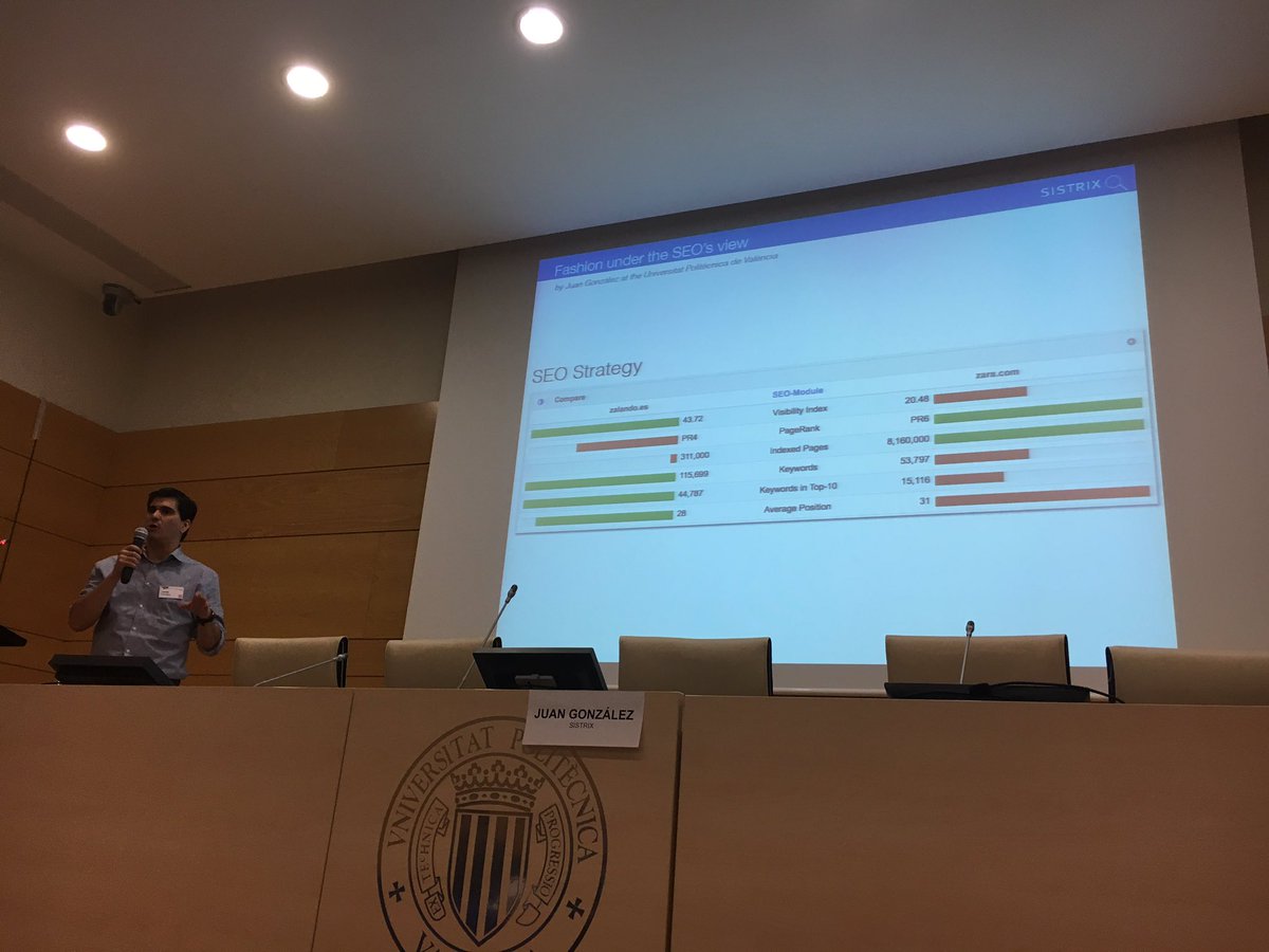 Geortx's tweet photo. Some insights on @ZalandoTech SEO strategy vs Zara in Spain by @JuanGonzalez_JP. Seems we're doing great! #tm2016 https://t.co/2VZfDJ7MHA