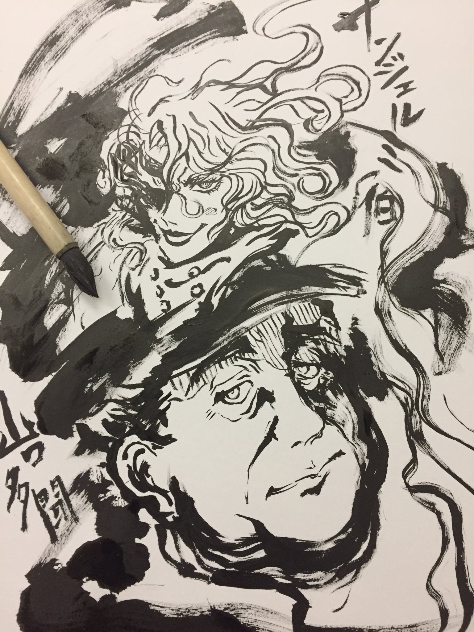 ロイスト Auf Twitter 今週のドリフターズ墨絵 オッサン がカッコいいドリフには欠かせないサンジェルミ伯と山口多聞提督 Drifters ドリフターズ