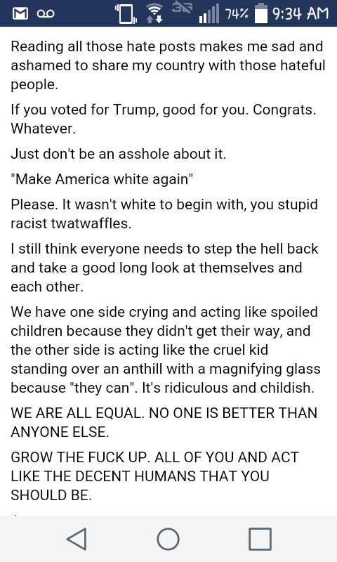 EnchantressTim's tweet image. I just posted this to my facebook. The ugliness needs to stop. Today. Please retweet and get the message out.

#endthehatred #standup