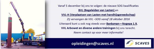 scavesnl's tweet photo. Nieuw!!! Vanaf 5 december BVL en VVL-H bij @Scaves mogelijk! Voor meer info opleidingen@scaves.nl #Training #Opleiding #SOG #SSVV #Hijsen https://t.co/oGX0hlctJs