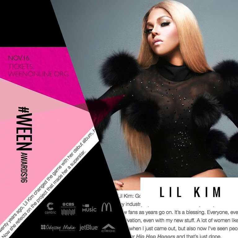 WEENOnline's tweet image. Breaking!! WEEN announces @LilKim as 2016 WEEN ICON Award honoree, celebrating her groundbreaking contributions! #weenawards2016 💕